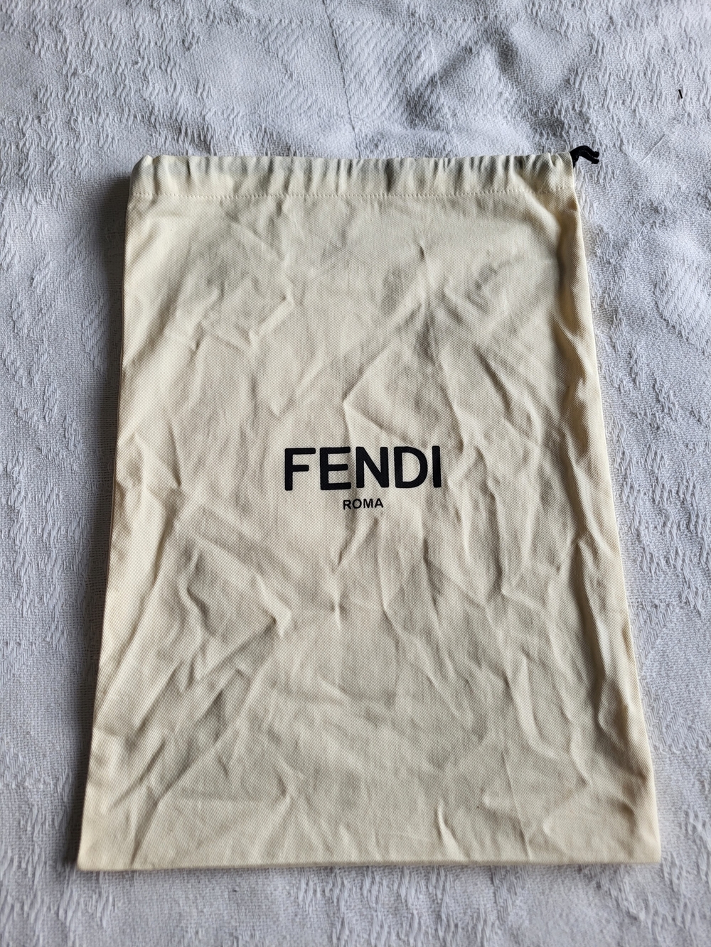 Fendi Roma Cream Drawstring Dust Bag